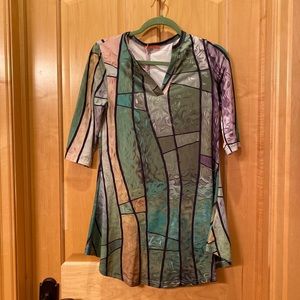 Stained Glass Inspired Green Tunic/Dress